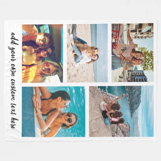 Couverture Polaire Collage photo simple 5 (Devant (Horizontal))