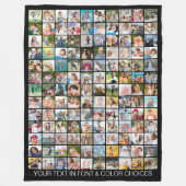 Couverture Polaire Collage photo simple de 130 Carrés personnalisé (Devant)