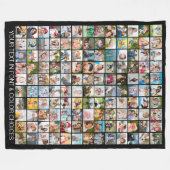 Couverture Polaire Collage photo simple de 130 Carrés personnalisé (Devant (Horizontal))