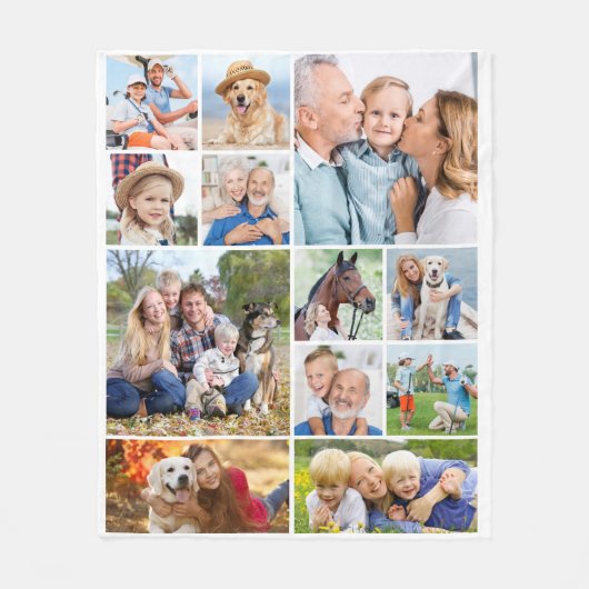 Couverture Polaire Collage photo simple simple unique 12 (Devant)