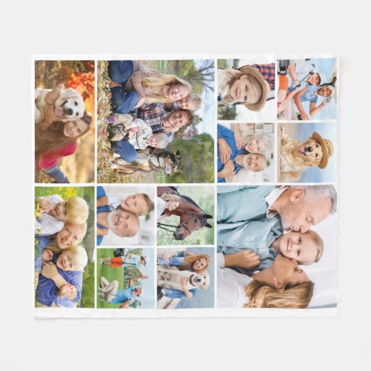 Couverture Polaire Collage photo simple simple unique 12 (Devant (Horizontal))