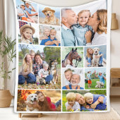 Couverture Polaire Collage photo simple simple unique 12