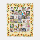 Couverture Polaire Collage photo Sunflower 30 Personnalisé (Devant)