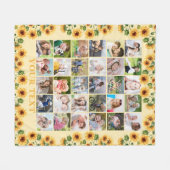Couverture Polaire Collage photo Sunflower 30 Personnalisé (Devant (Horizontal))