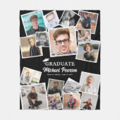 Couverture Polaire Collage photo tendance Graduation Keepsaké Cadeau (Devant)