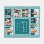 Couverture Polaire Collage photo turquoise & blanc 8 - We Love Grand- (Devant (Horizontal))