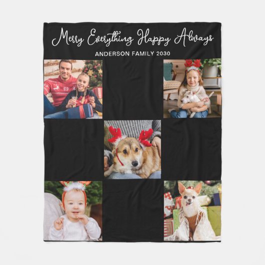 Couverture Polaire Collage photo unique 5 (Devant)