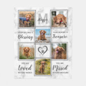 Couverture Polaire Collage photo unique Pet Memorial (Devant)