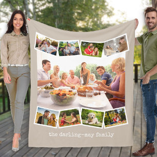 Couverture Polaire Collage photo Zigzag Photographie Bande de champig