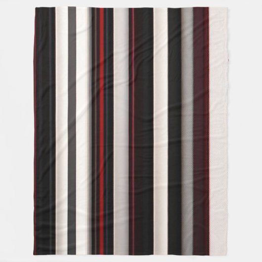 Couverture Polaire Collection Abstraite Red Black Lines tendance (Devant)