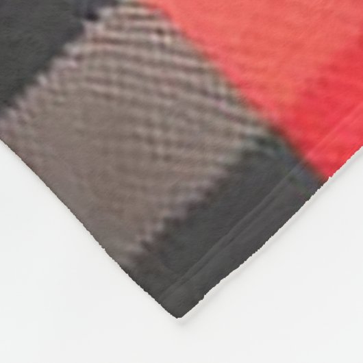Couverture Polaire Collection Abstraite Red Black Plaid (Coin)