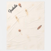Couverture Polaire Collection Boho Populaire Luxe Plumes (Devant)