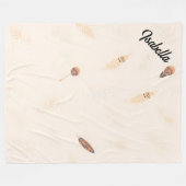 Couverture Polaire Collection Boho Populaire Luxe Plumes (Devant (Horizontal))