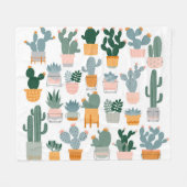 Couverture Polaire Collection Cactus dans Pots Design (Devant (Horizontal))