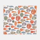 Couverture Polaire Collection Citrouille couleur aquarelle  (Devant (Horizontal))