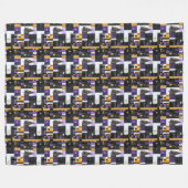 Couverture Polaire Collection d'arbres de Noël Vintage (Devant (Horizontal))