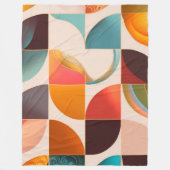 Couverture Polaire Collection de Carrés Abstraits populaires Retro (Devant)