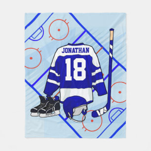 Couverture Polaire Collection de chambre à coucher de hockey sur