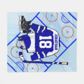 Couverture Polaire Collection de chambre à coucher de hockey sur (Devant (Horizontal))