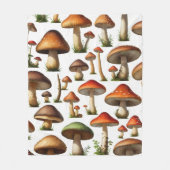 Couverture Polaire Collection de champignons Design Motif (Devant)