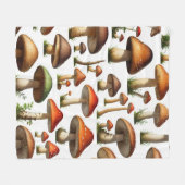 Couverture Polaire Collection de champignons Design Motif (Devant (Horizontal))