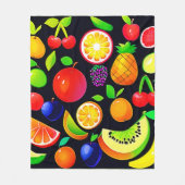 Couverture Polaire Collection de fruits brillants (Devant)