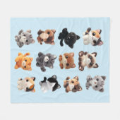 Couverture Polaire Collection de jouets peluche pour chat (Devant (Horizontal))