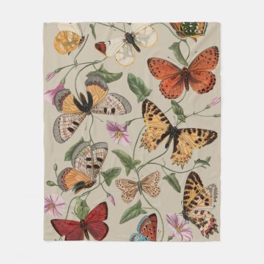 Couverture Polaire Collection de la papillon Moth Nature Dessin (Devant)