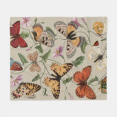 Couverture Polaire Collection de la papillon Moth Nature Dessin (Devant (Horizontal))