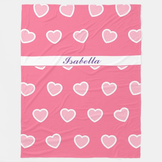 Couverture Polaire Collection de la Saint-Valentin rose moderne (Devant)