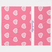 Couverture Polaire Collection de la Saint-Valentin rose moderne (Devant (Horizontal))