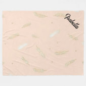Couverture Polaire Collection de luxe Boho Moderne Plumes (Devant (Horizontal))