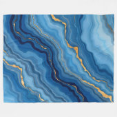 Couverture Polaire Collection de marbre bleu azur (Devant (Horizontal))