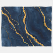 Couverture Polaire Collection de marbre bleu bleu marine (Devant (Horizontal))