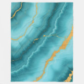 Couverture Polaire Collection de marbre bleu turquoise populaire (Devant)