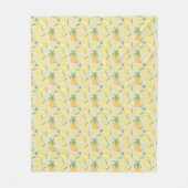 Couverture Polaire Collection de Motifs de paniers de fruits - Ananas (Devant)