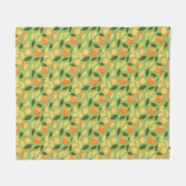 Couverture Polaire Collection de Motifs de paniers de fruits - Orange (Devant (Horizontal))