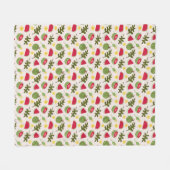 Couverture Polaire Collection de Motifs de paniers de fruits - pastèq (Devant (Horizontal))