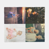 Couverture Polaire Collection de photos moderne 4 personnalisées (Devant (Horizontal))