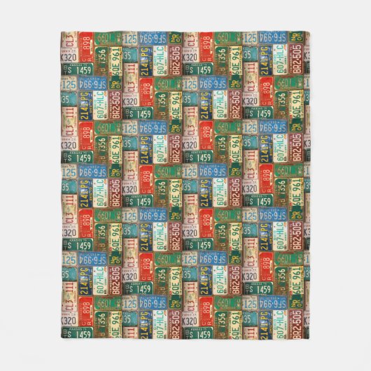 Couverture Polaire collection de plaques d'immatriculation (Devant)