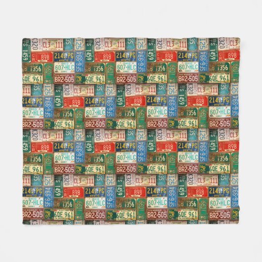 Couverture Polaire collection de plaques d'immatriculation (Devant (Horizontal))