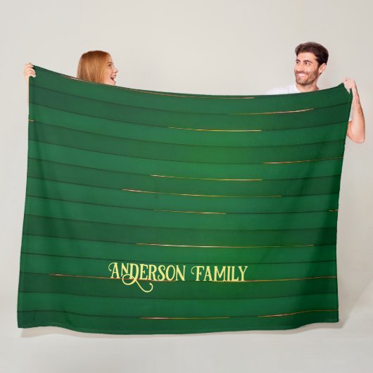 Couverture Polaire Collection de Texture Vert Or tendance de luxe (En situation)