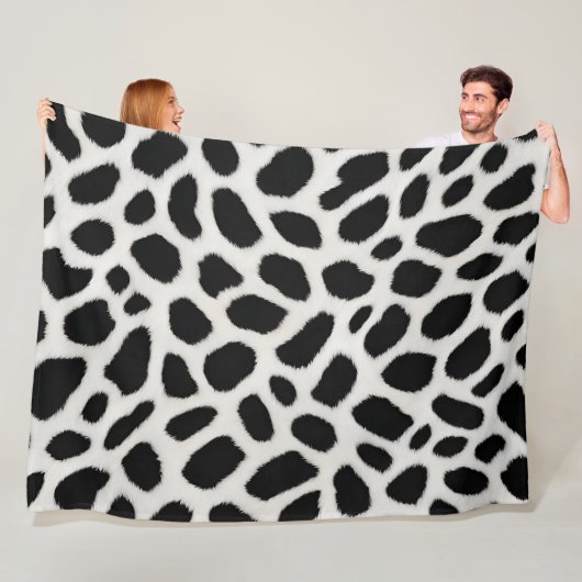 Couverture Polaire Collection élégante Leopard blanc tendance de luxe (En situation)