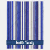 Couverture Polaire Collection été tendance Marine Blue Boat Stripes (Devant)