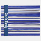 Couverture Polaire Collection été tendance Marine Blue Boat Stripes (Devant (Horizontal))