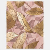 Couverture Polaire Collection Feuille tendance de Boho Rose Rose rose (Devant)