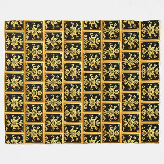 Couverture Polaire Collection florale tendance de luxe (Devant (Horizontal))