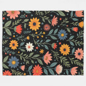 Couverture Polaire Collection florale Vintage tendance (Devant (Horizontal))