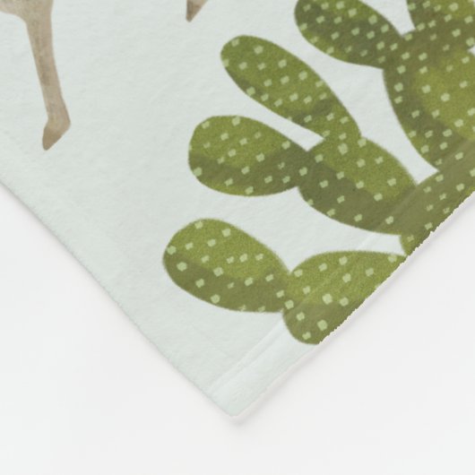Couverture Polaire Collection Llamarama | Cactus & Llama Motif (Coin)