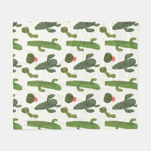 Couverture Polaire Collection Llamarama | Cactus mignons (Devant (Horizontal))